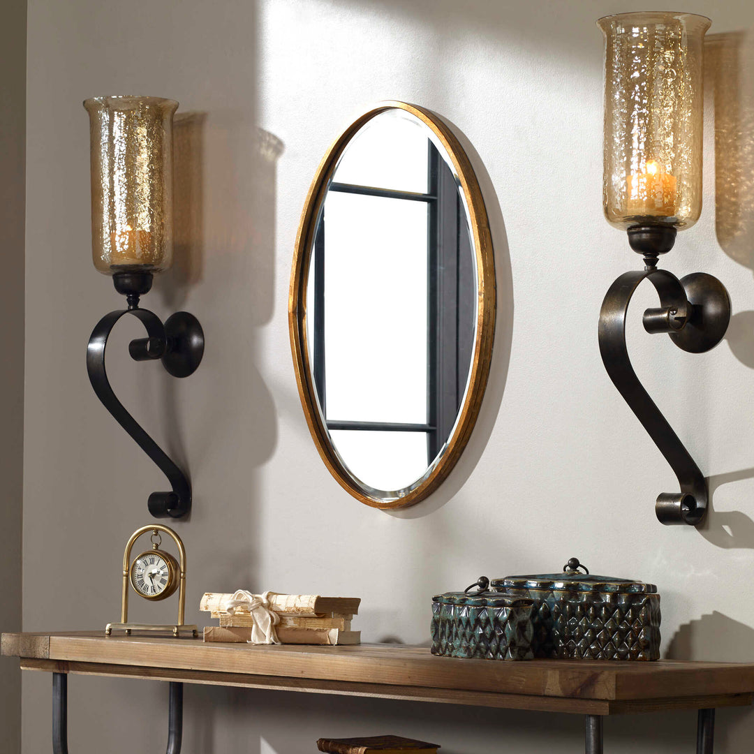 Herleva Gold Oval Mirror Accessories Uttermost