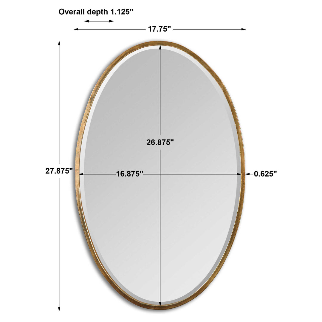 Herleva Gold Oval Mirror Accessories Uttermost