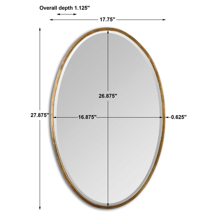 Herleva Gold Oval Mirror Accessories Uttermost