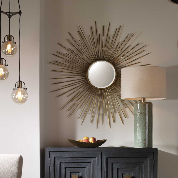 Golden Rays Starburst Mirror Accessories Uttermost