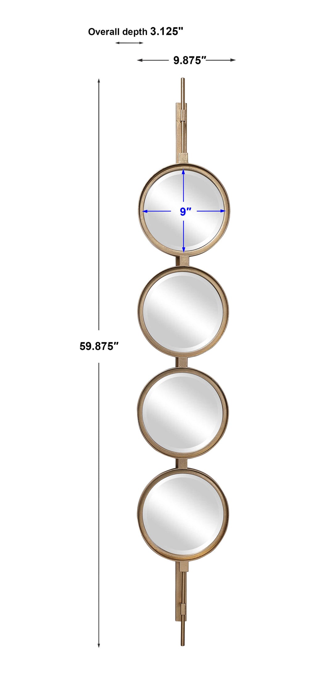 Button Gold Mirror Accessories Uttermost