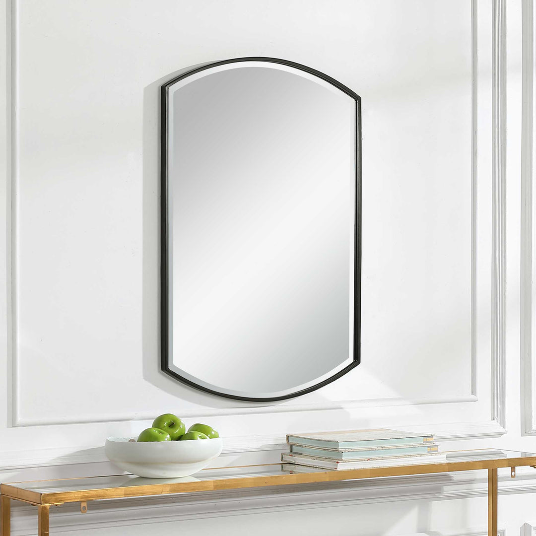 Shield Shaped Iron Mirror Accessories Uttermost