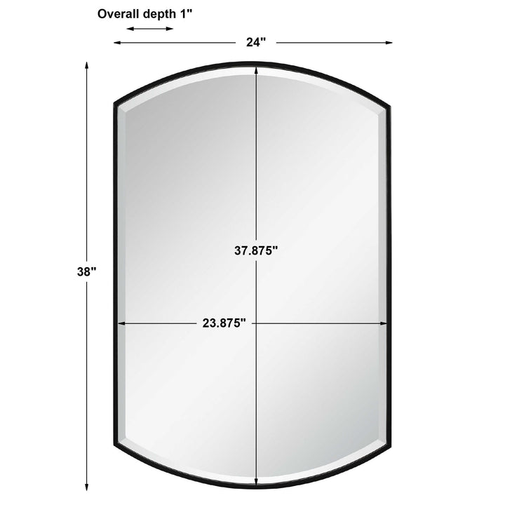 Shield Shaped Iron Mirror Accessories Uttermost