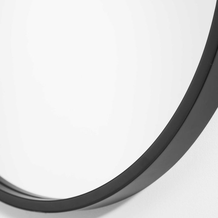 Varina Minimalist Black Oval Mirror Accessories Uttermost