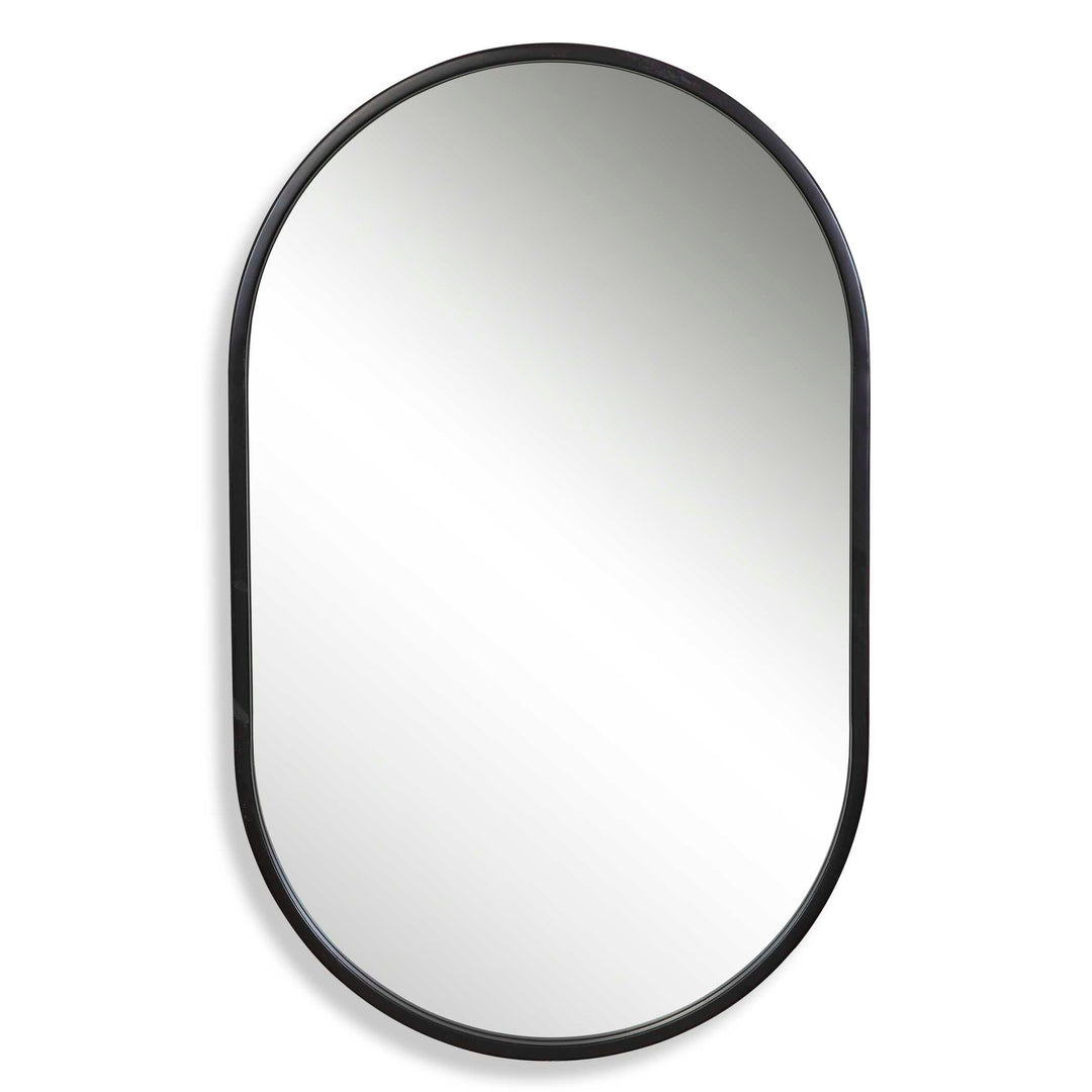 Varina Minimalist Black Oval Mirror Accessories Uttermost