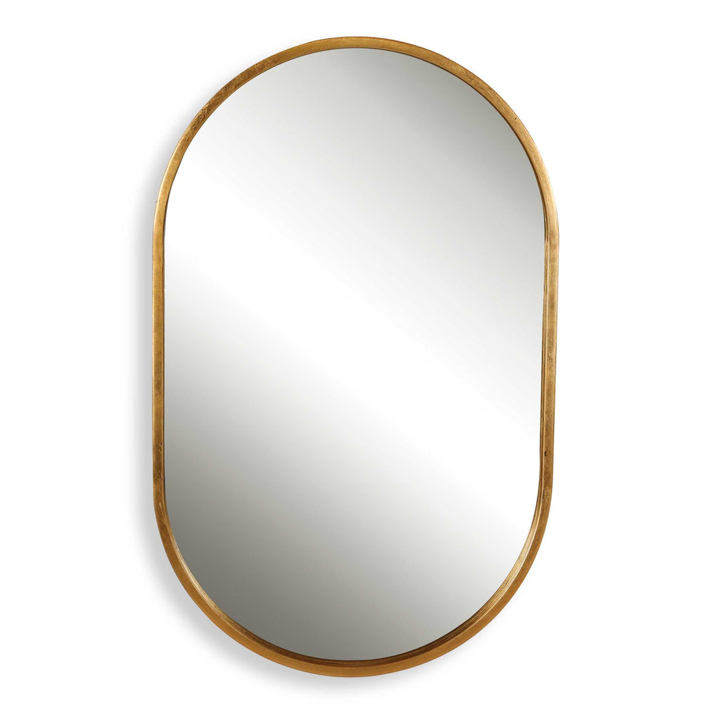 Varina Minimalist Gold Oval Mirror Accessories Uttermost