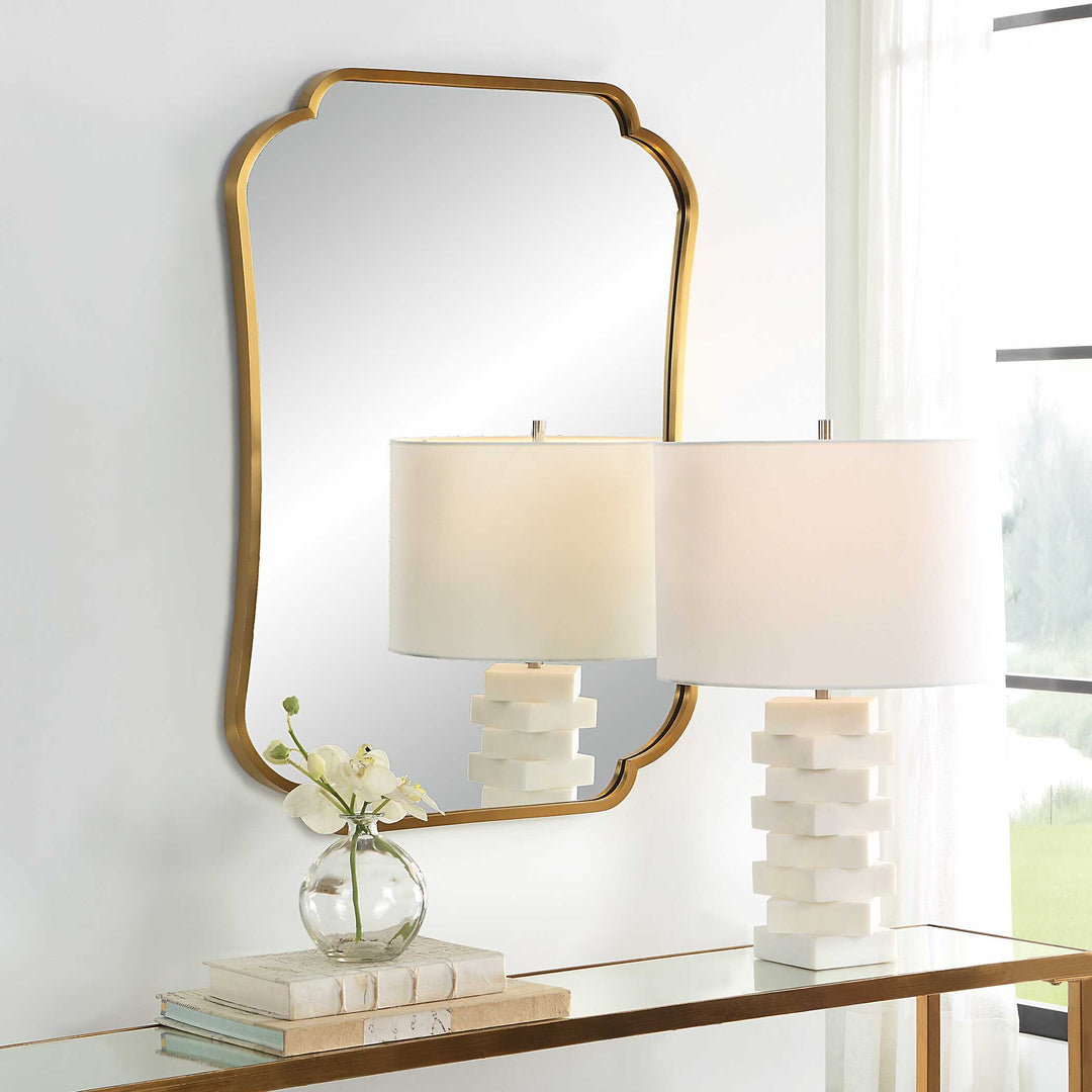 Athena Brushed Brass Mirror Accessories Uttermost