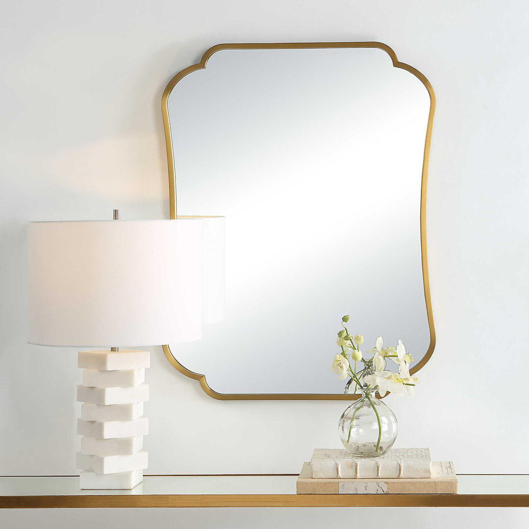Athena Brushed Brass Mirror Accessories Uttermost