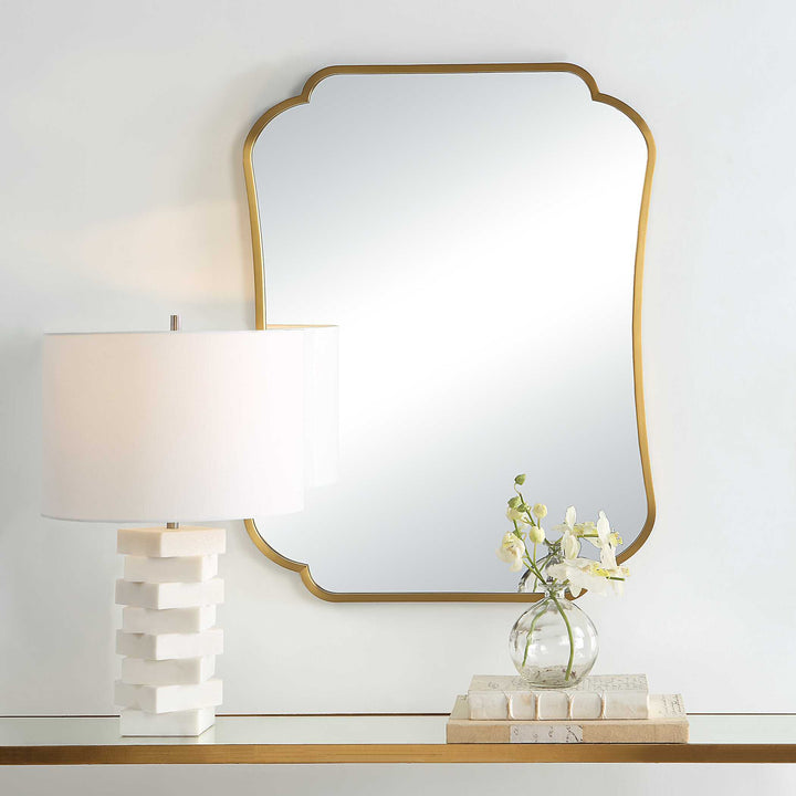 Athena Brushed Brass Mirror Accessories Uttermost