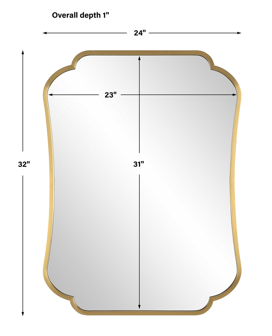Athena Brushed Brass Mirror Accessories Uttermost