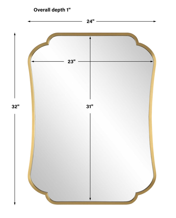 Athena Brushed Brass Mirror Accessories Uttermost