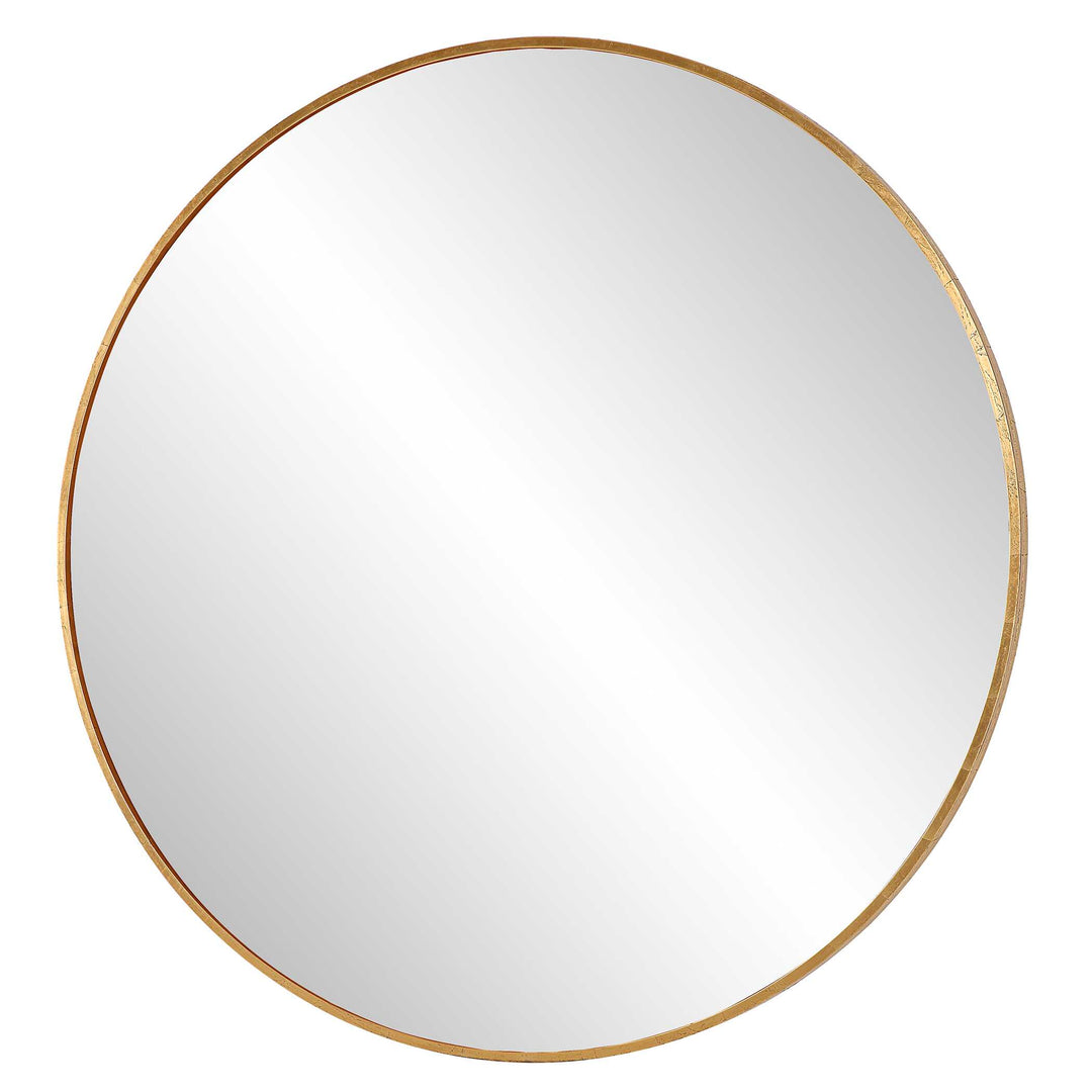 Junius Large Gold Round Mirror Accessories Uttermost
