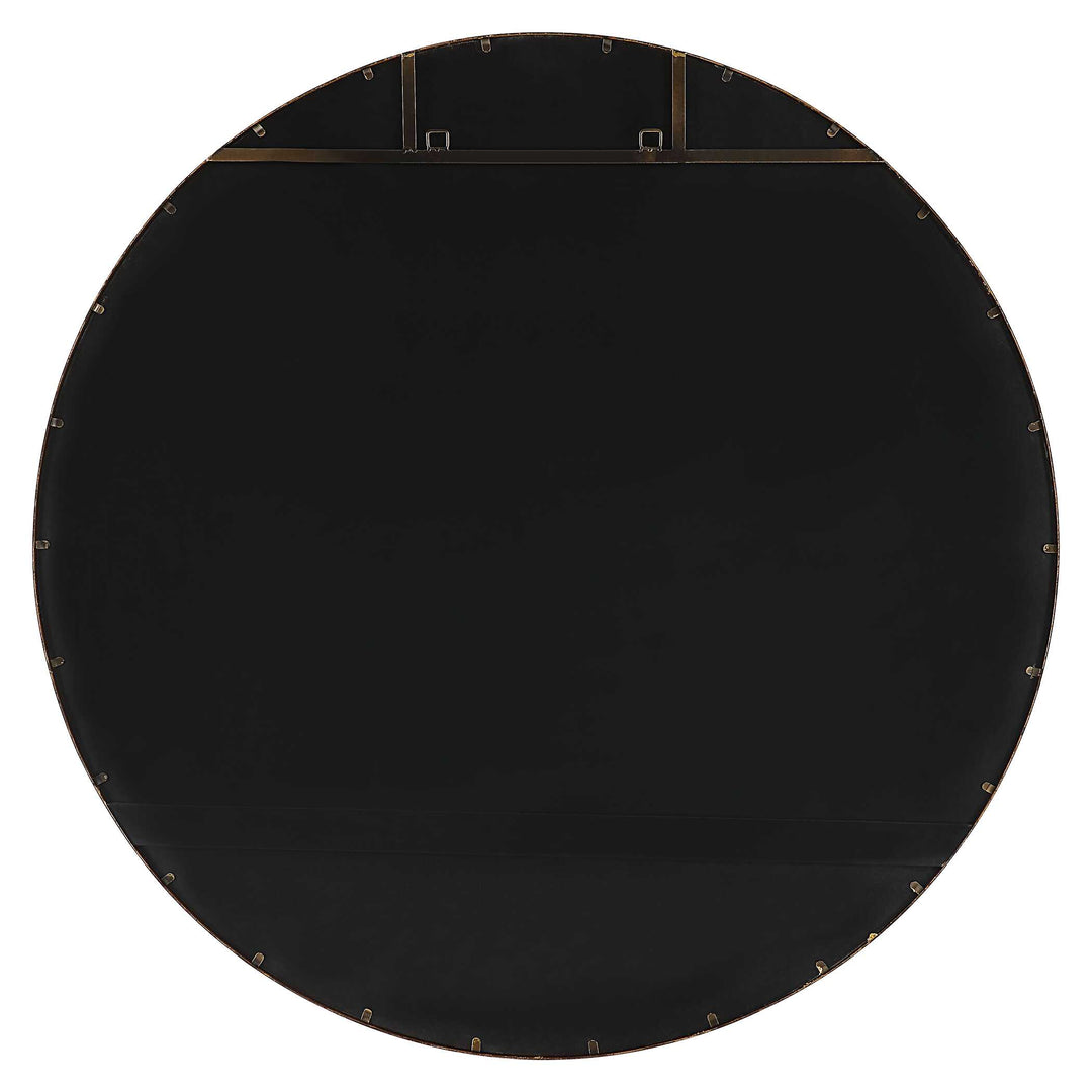 Junius Large Gold Round Mirror Accessories Uttermost