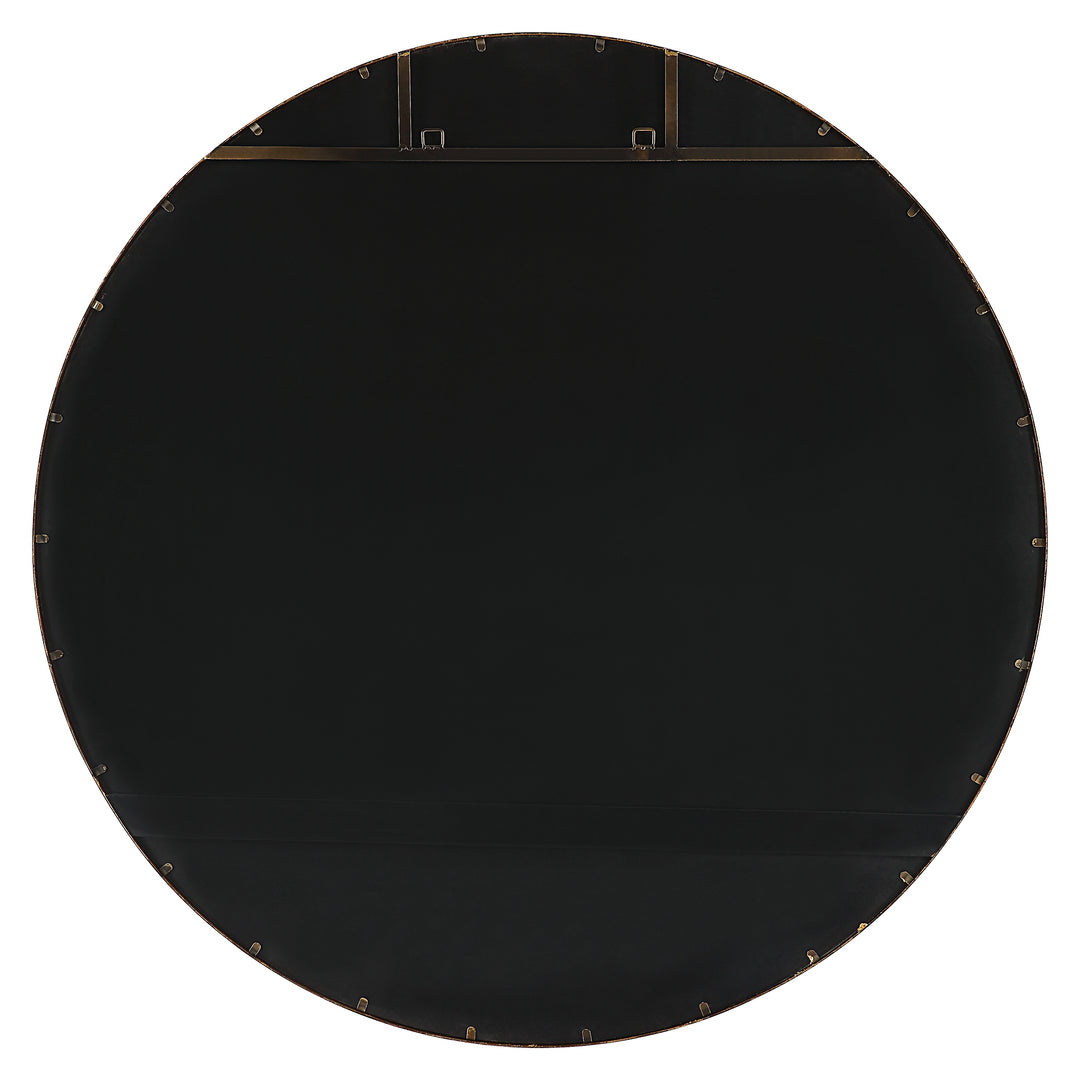 Junius Large Gold Round Mirror Accessories Uttermost