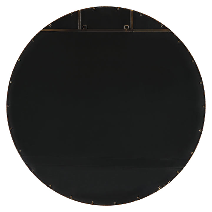 Junius Large Gold Round Mirror Accessories Uttermost