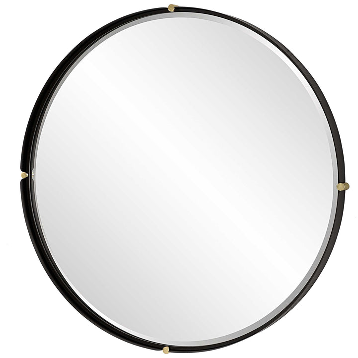 Bonded Round Black Mirror Accessories Uttermost