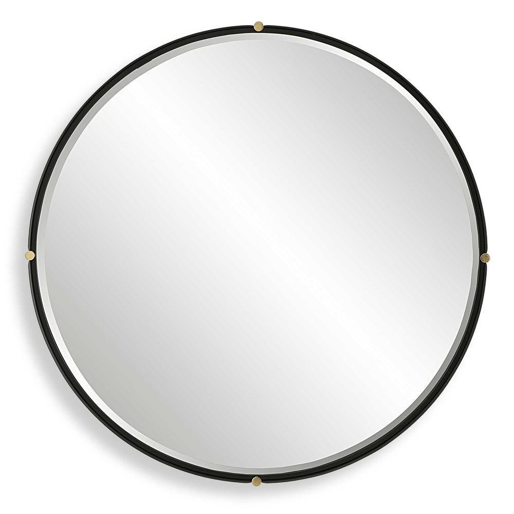 Bonded Round Black Mirror Accessories Uttermost
