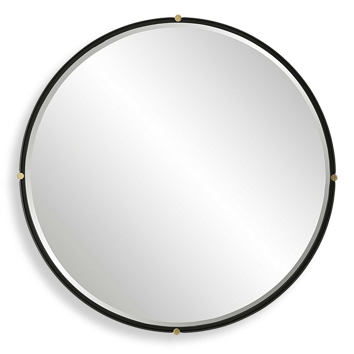 Bonded Round Black Mirror Accessories Uttermost