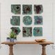 Bahati Wood Wall Décor In Blue Set of 9 Accessories Uttermost