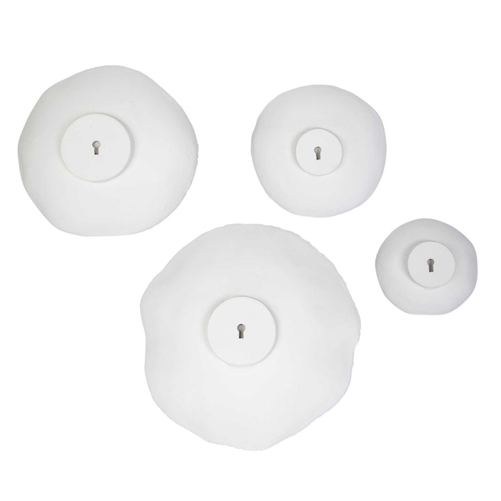 Lucky Coins White Metal Wall Bowls Set of 4 Accessories Uttermost