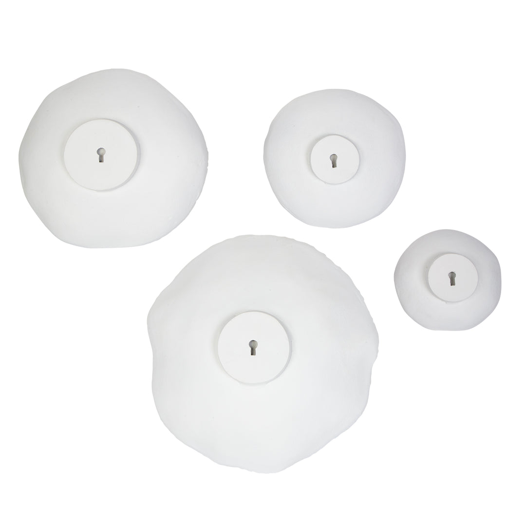 Lucky Coins White Metal Wall Bowls Set of 4 Accessories Uttermost