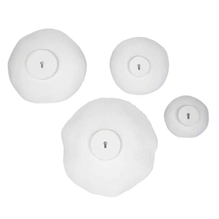 Lucky Coins White Metal Wall Bowls Set of 4 Accessories Uttermost
