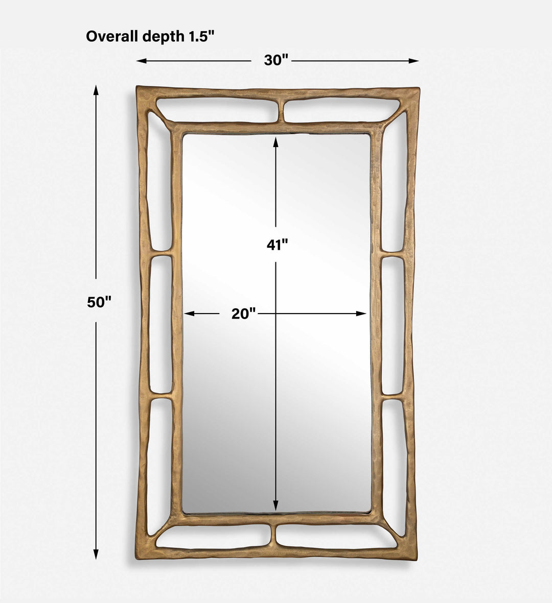 Felix Brass Rectangle Mirror Accessories Uttermost