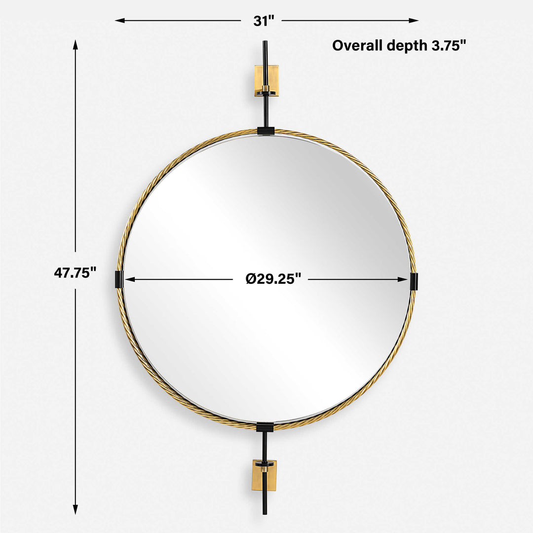 Guardrail Round Mirror Accessories Uttermost