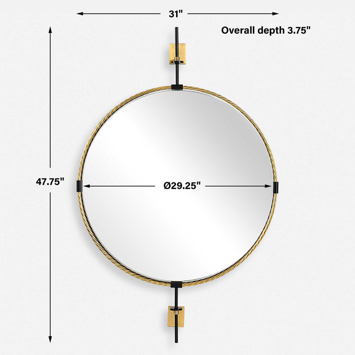Guardrail Round Mirror Accessories Uttermost