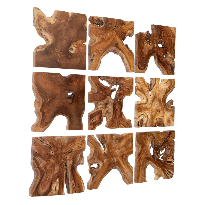 Talia Wood Wall Decor Set of 9 Accessories Uttermost