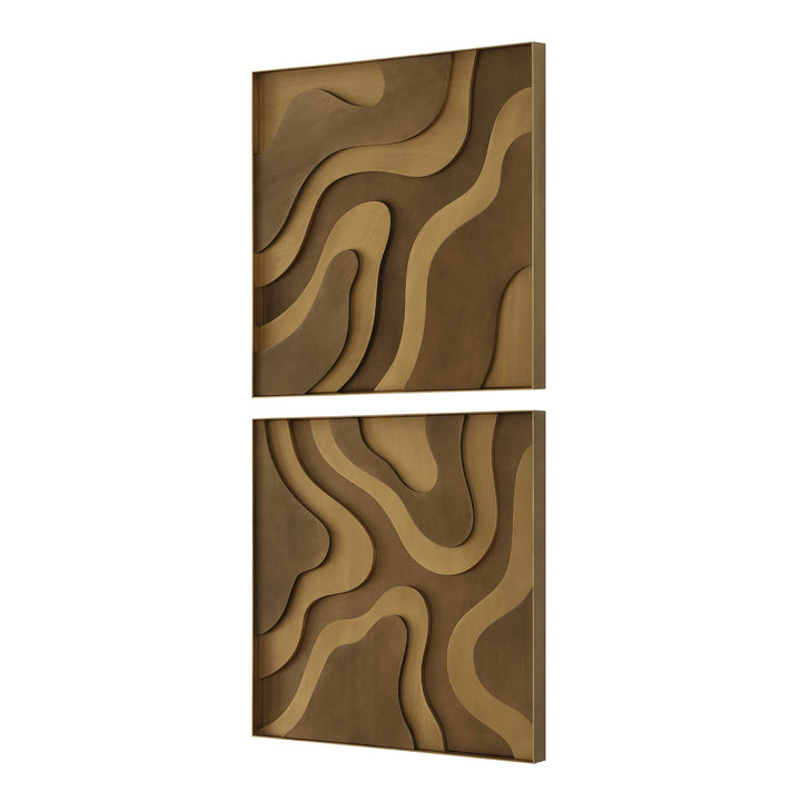 Golden Terrain Wooden Wall Decor Set of 2 Accessories Uttermost