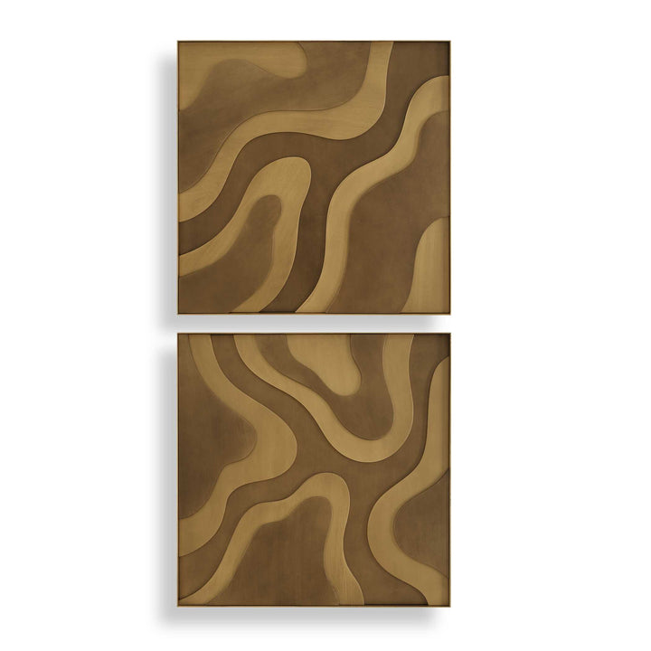 Golden Terrain Wooden Wall Decor Set of 2 Accessories Uttermost