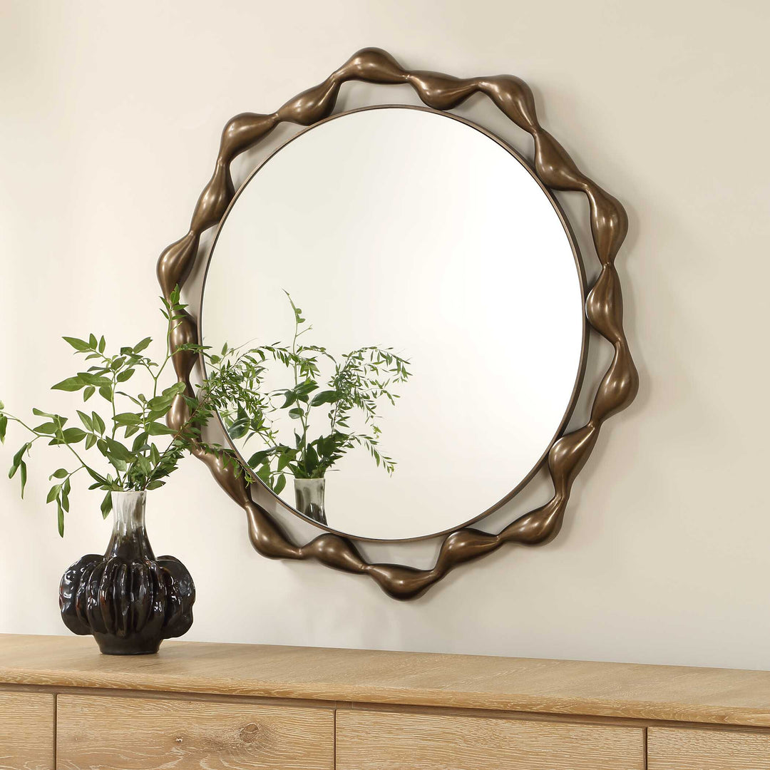 Remolino Round Bronze Mirror Accessories Uttermost