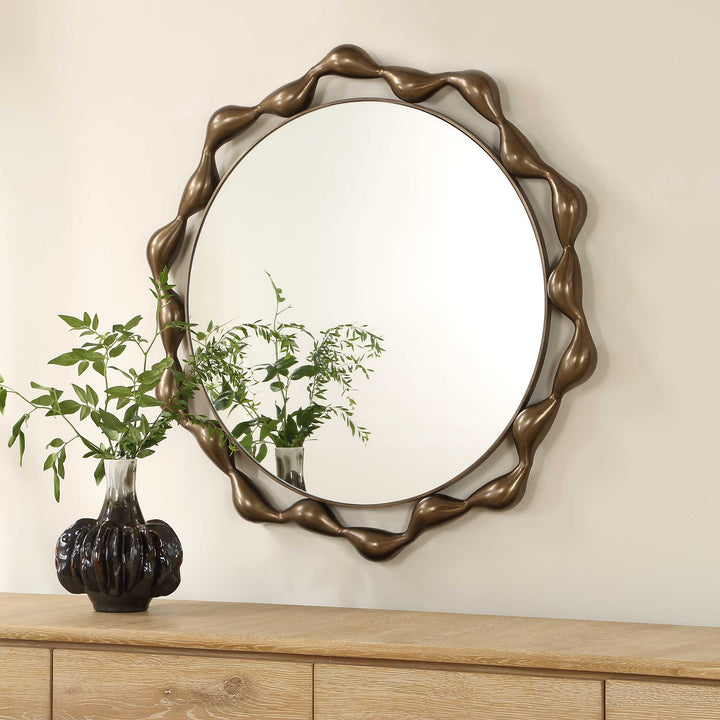 Remolino Round Bronze Mirror Accessories Uttermost