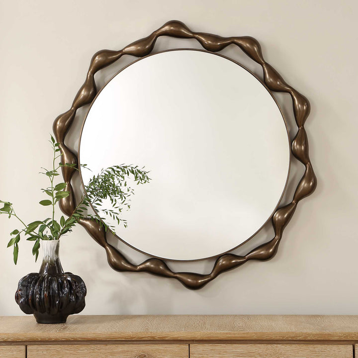 Remolino Round Bronze Mirror Accessories Uttermost