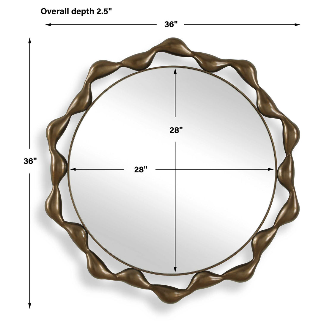Remolino Round Bronze Mirror Accessories Uttermost