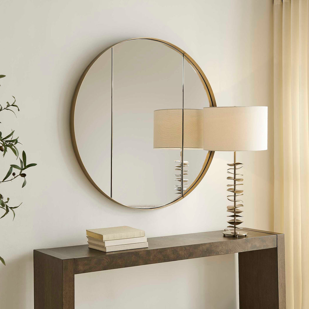 Amram Antique Brass Round Mirror Accessories Uttermost