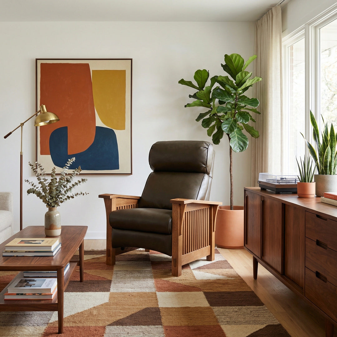 Bustle Back Spindle Morris Recliner Living Room Stickley