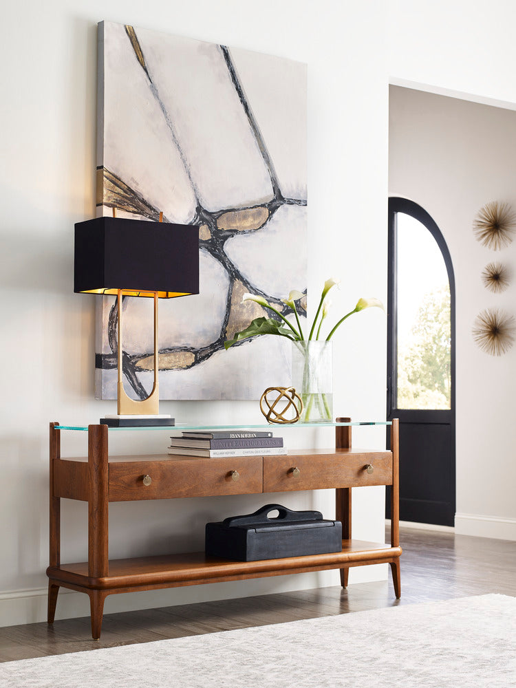 Martine Glass-Top Cocktail Table Living Room Stickley