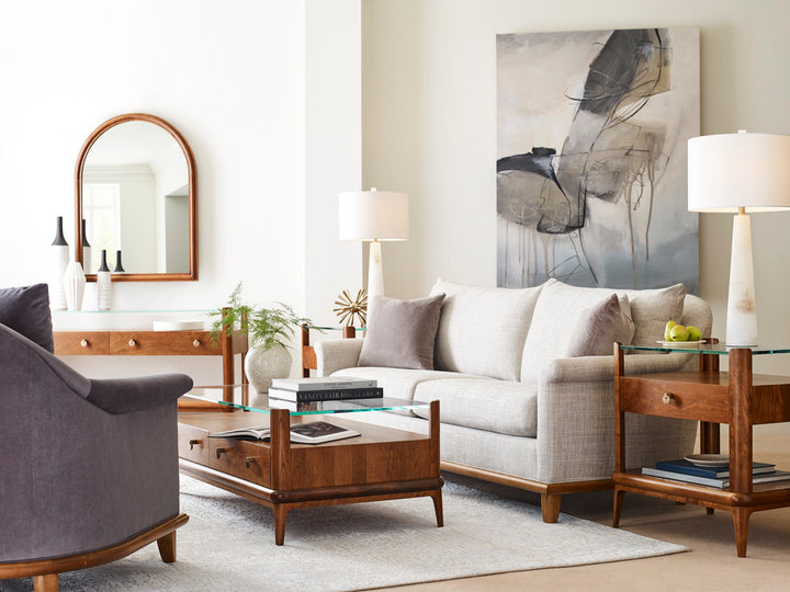Martine Glass-Top Cocktail Table Living Room Stickley