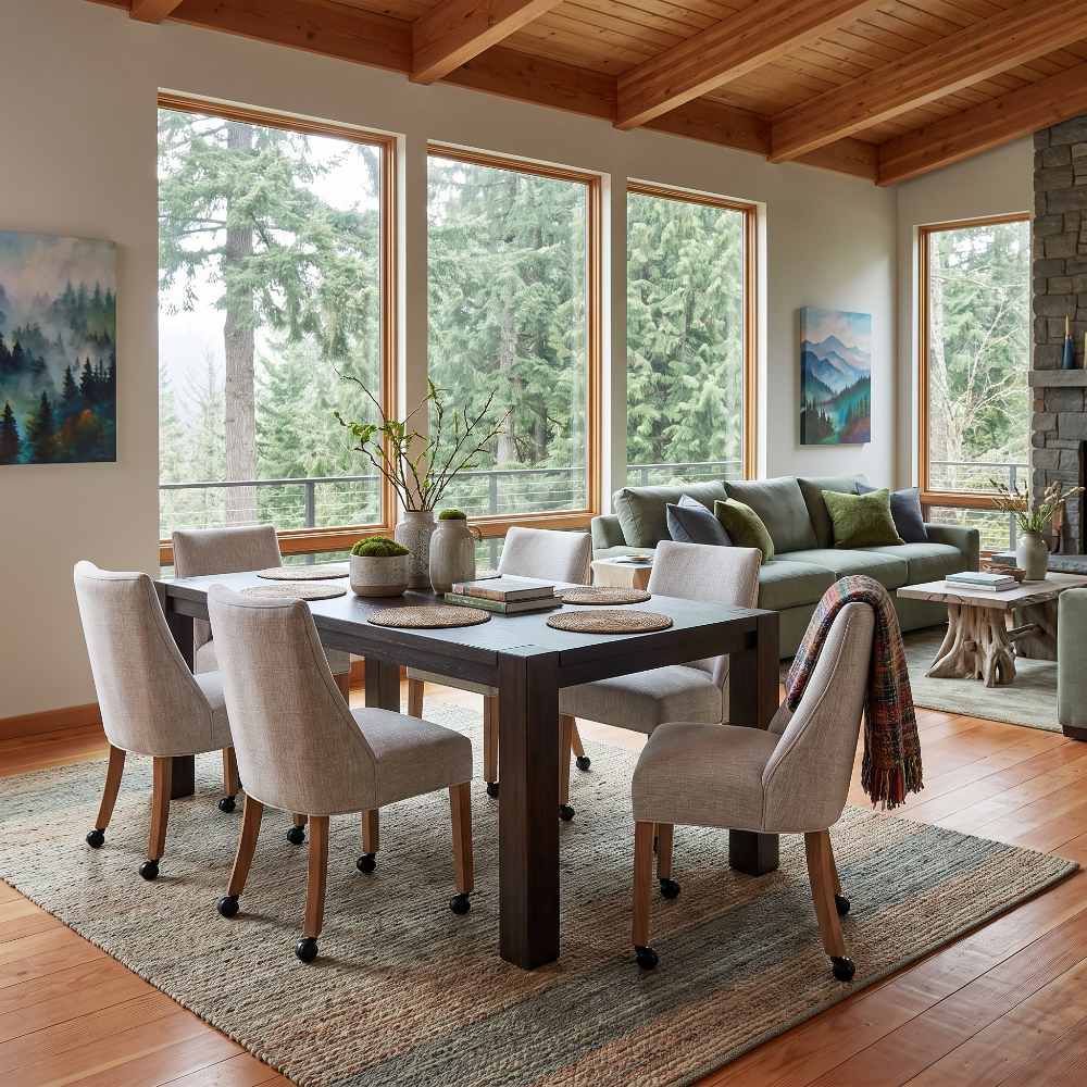 Dutton Dining Chair with Casters Dining Room Mavin
