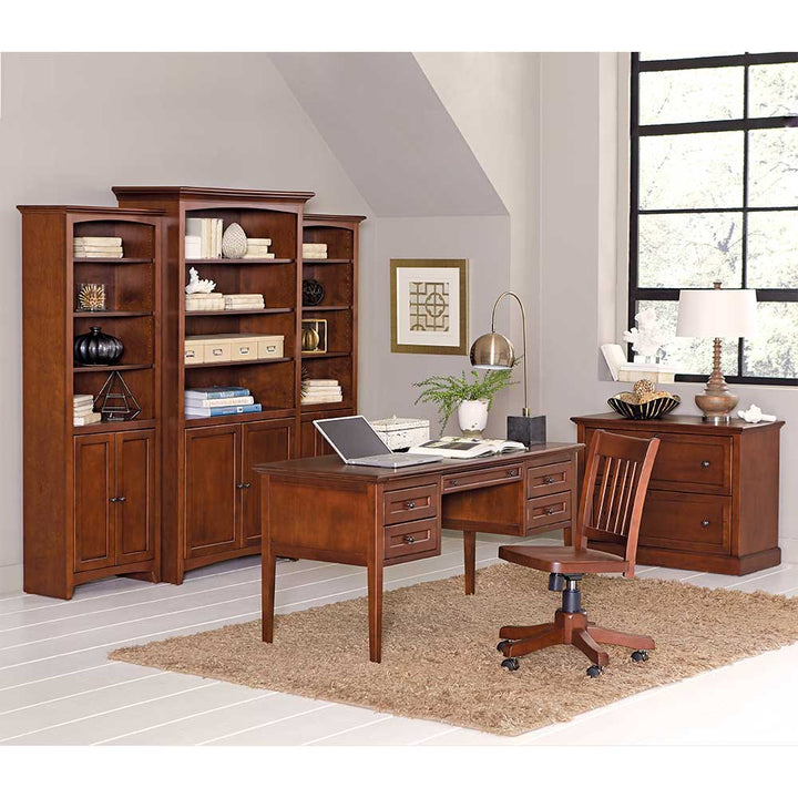 McKenzie 4-Drawer Desk Home Office Whittier Wood