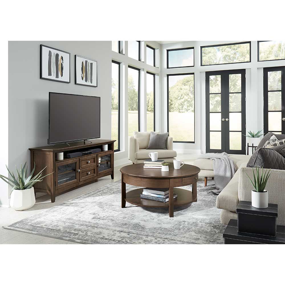 McKenzie Round Cocktail Table Living Room Whittier Wood