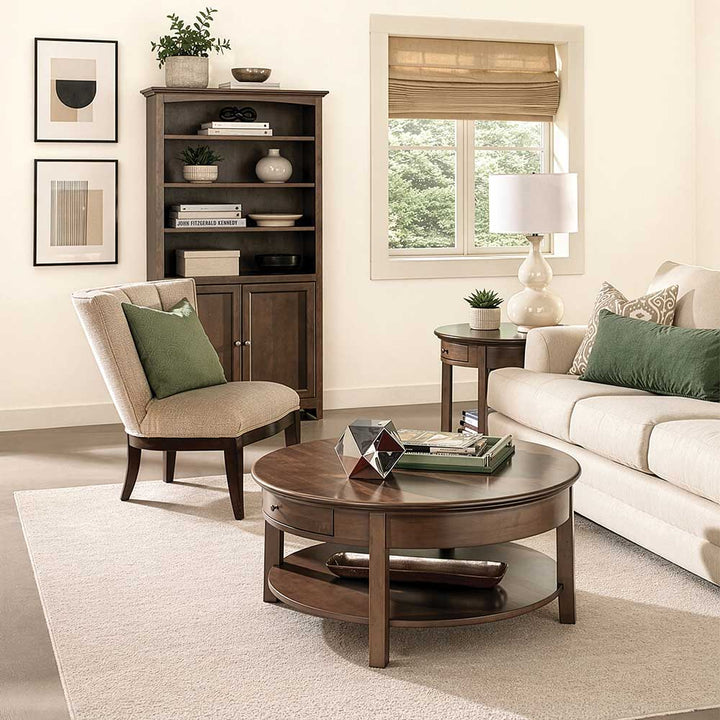 McKenzie Round End Table Living Room Whittier Wood