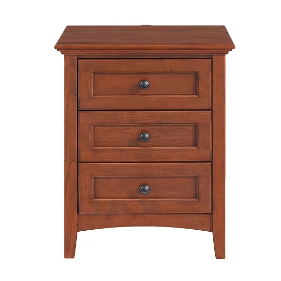 McKenzie 3-Drawer Nightstand Bedroom Whittier Wood