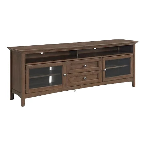 McKenzie 74" Sound Bar Media Console - Confirm glass or wood front Living Room Whittier Wood