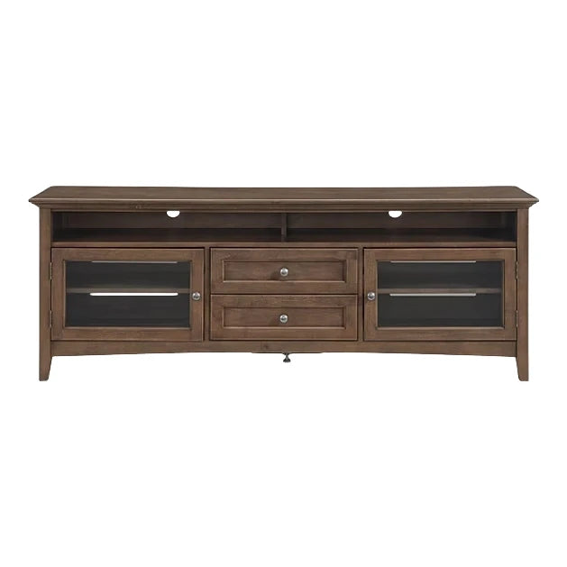 McKenzie 74" Sound Bar Media Console - Confirm glass or wood front Living Room Whittier Wood