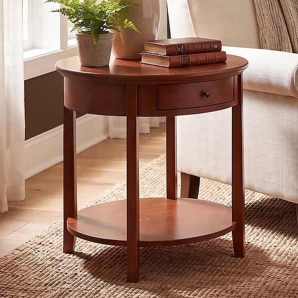 McKenzie Round End Table Living Room Whittier Wood