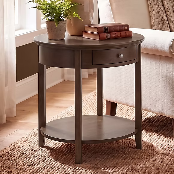 McKenzie Round End Table Living Room Whittier Wood