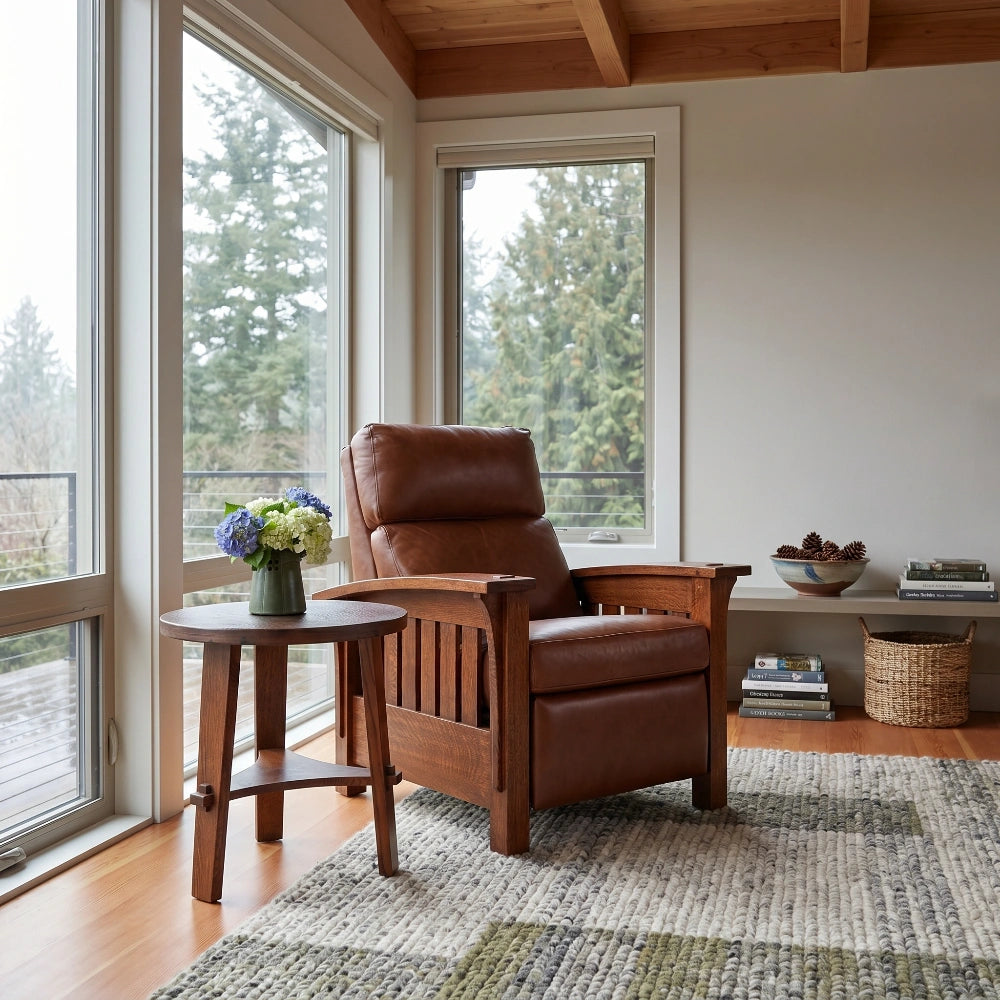 Mission Oak Power Wall Recliner Living Room Stickley